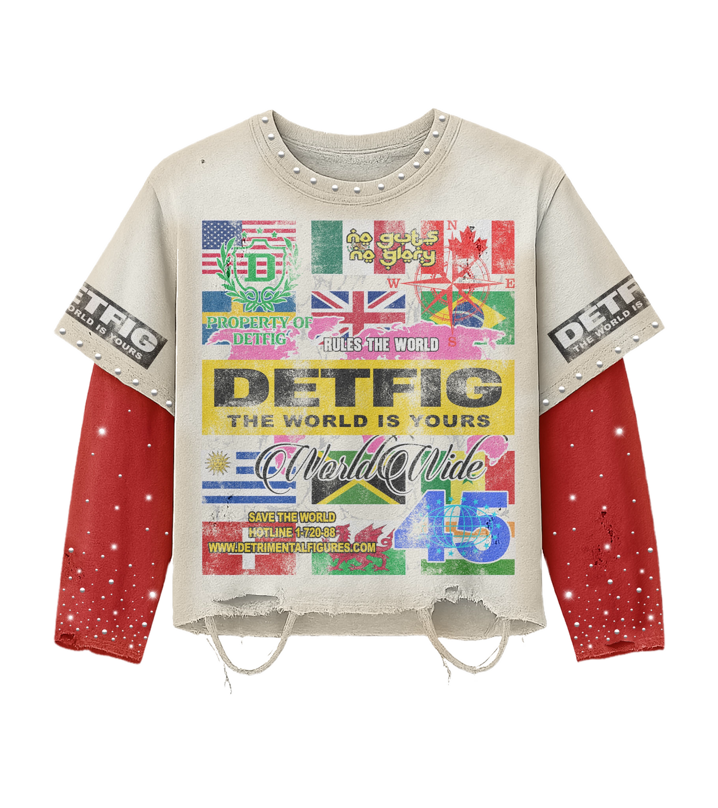 DETFIG THE WORLD IS YOURS LONG SLEEVE T-SHIRT